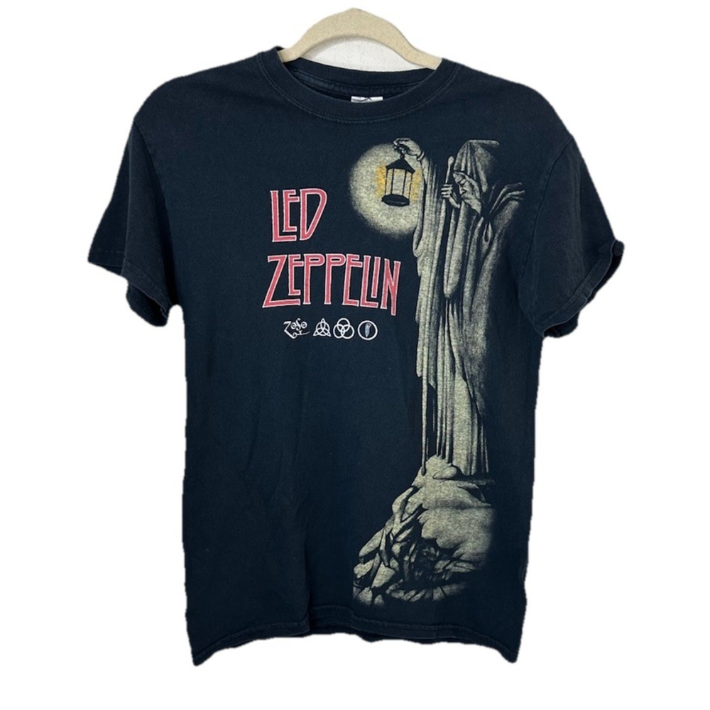 Led Zeppelin Stairway to Heaven Adult Small Black T-Shirt Band Tee 2012